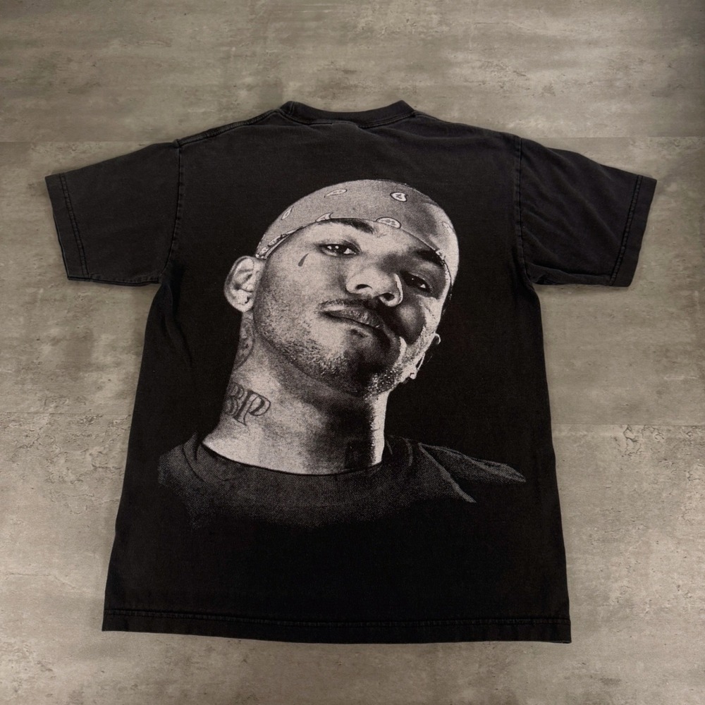 Vintage The Game Rap T Shirt Mens M Black Graphic Tee Big Face Hip Hop Bandana